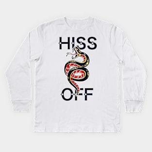 HISS OFF SNAKE TATTOO PISS OFF ART Kids Long Sleeve T-Shirt